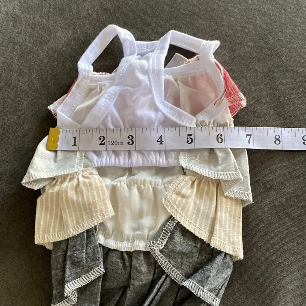 Dog Summer Ruffle Layer Dress with Bow Lightweight for Small Dogs Size XS NEW